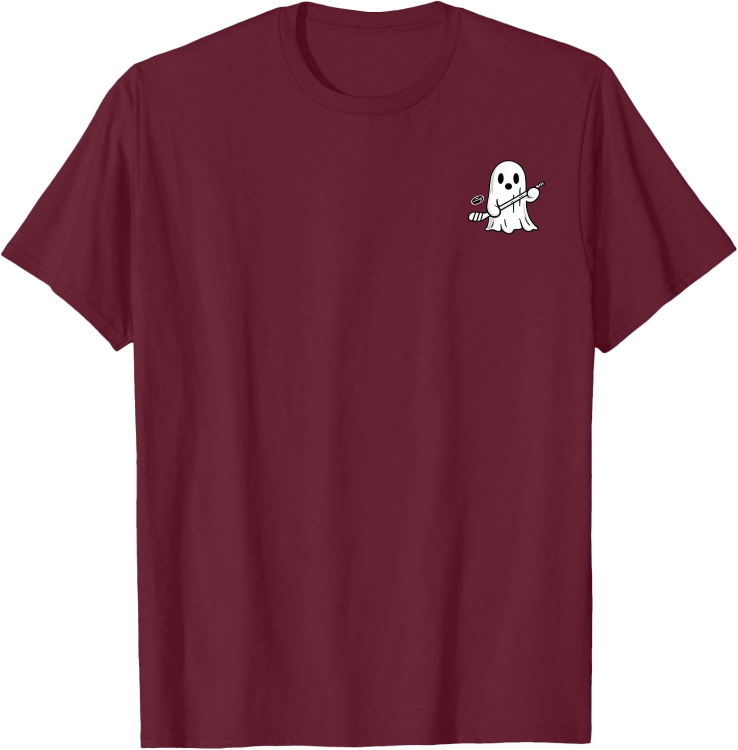 Funny Halloween Ghost Hockey My Boo Halloowen Men Women T-Shirt - T-Shirt | Maroon