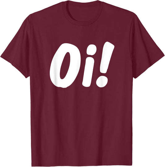 Oi Oi Oi! Anti-Racist Skinhead Streetpunk T-Shirt - T-Shirt | Maroon