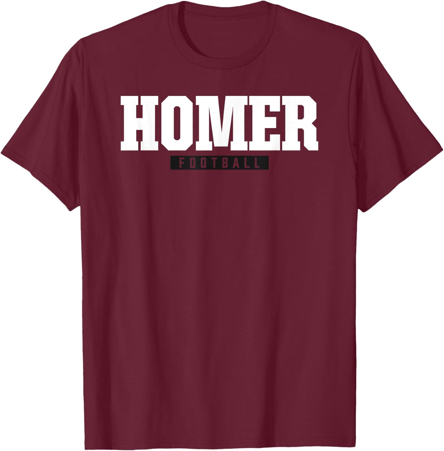 Homer High School Football HS T-Shirt - T-Shirt | Maroon