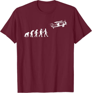 Funny Pilot Art Women Airplane Pilot Aviation Lovers T-Shirt - T-Shirt | Maroon