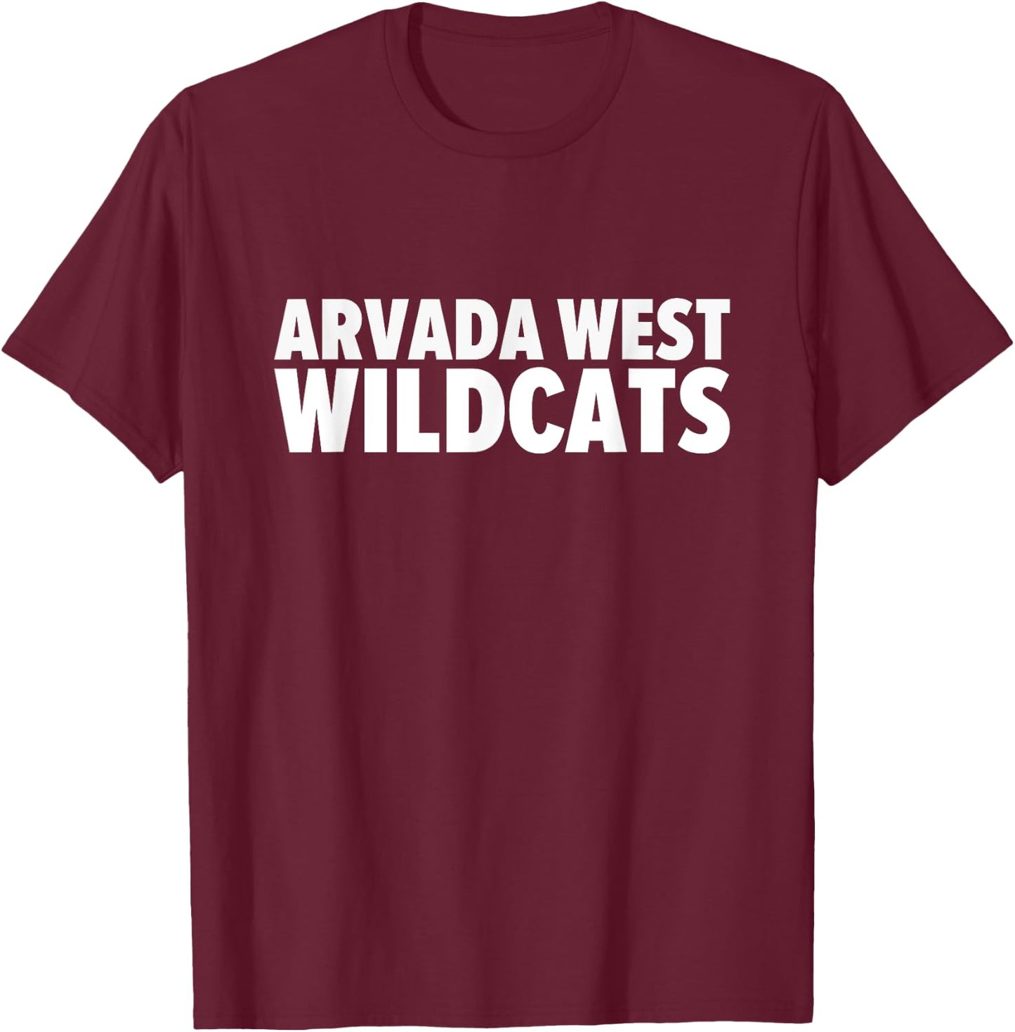 Arvada West Wildcats Bold T-Shirt - T-Shirt | Maroon