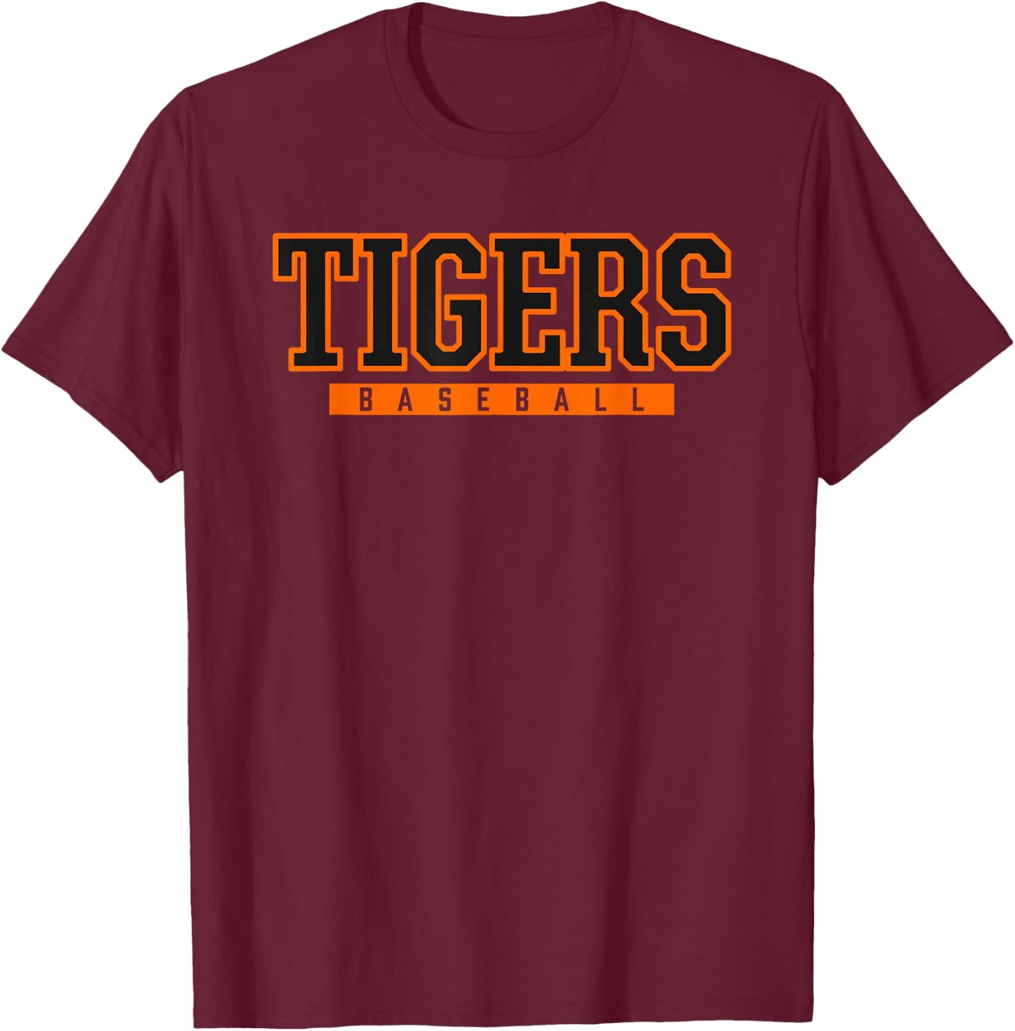 El Paso Tigers Baseball T-Shirt - T-Shirt | Maroon
