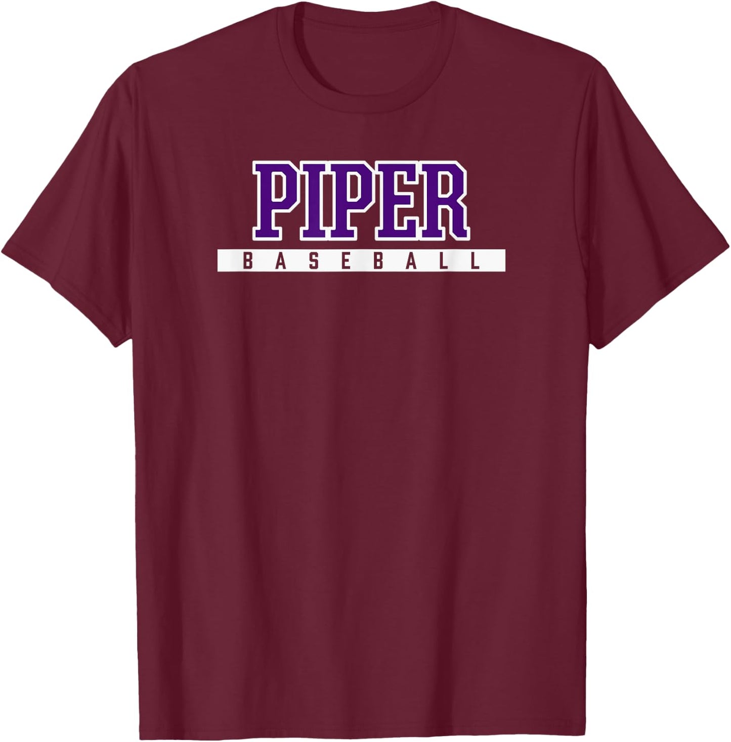 Piper High School Baseball T-Shirt - T-Shirt | Maroon