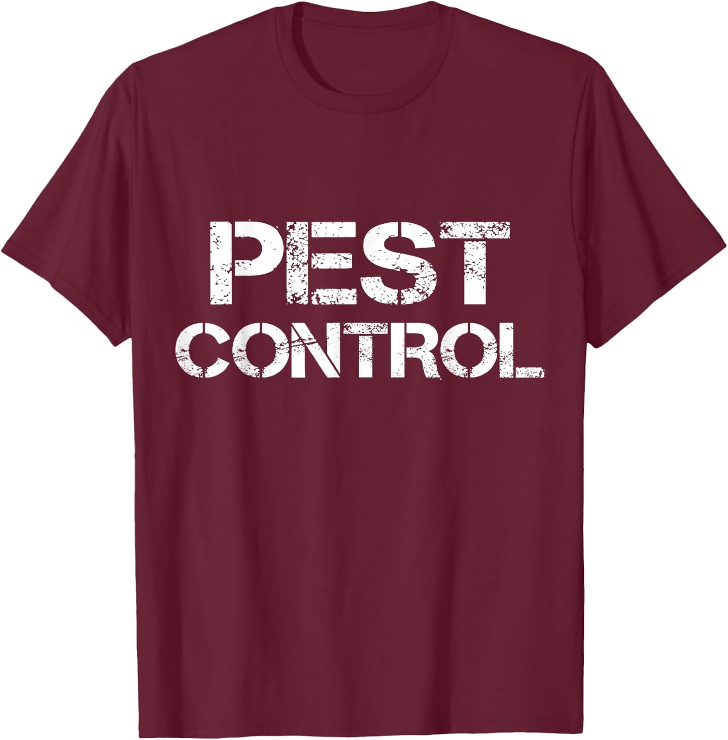 Pest control exterminator funny costume for halloween party T-Shirt - T-Shirt | Maroon
