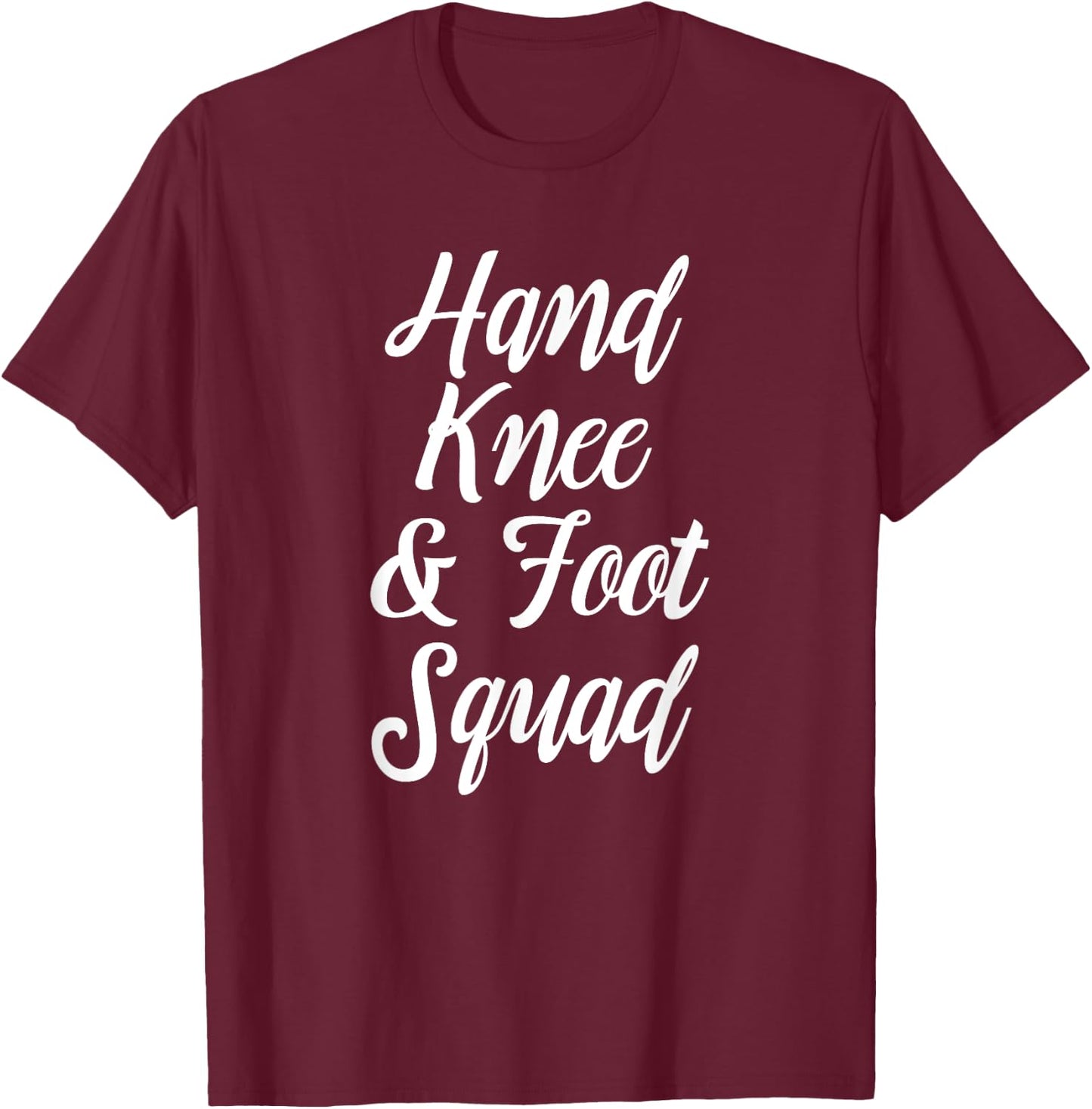 Hand Knee And Foot Squad Card Game Group T-Shirt - T-Shirt | Maroon