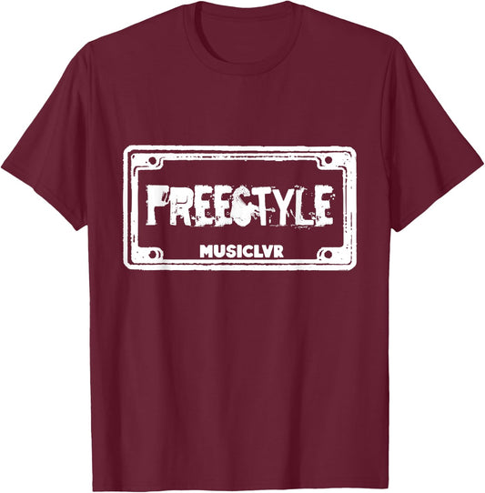 Freestyle Music Lover Vintage Inspired Distressed Grunge T-Shirt - T-Shirt | Maroon