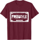 Freestyle Music Lover Vintage Inspired Distressed Grunge T-Shirt - T-Shirt | Maroon