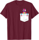 Cute robot inside fake pocket, boys robot shirt T-Shirt - T-Shirt | Maroon