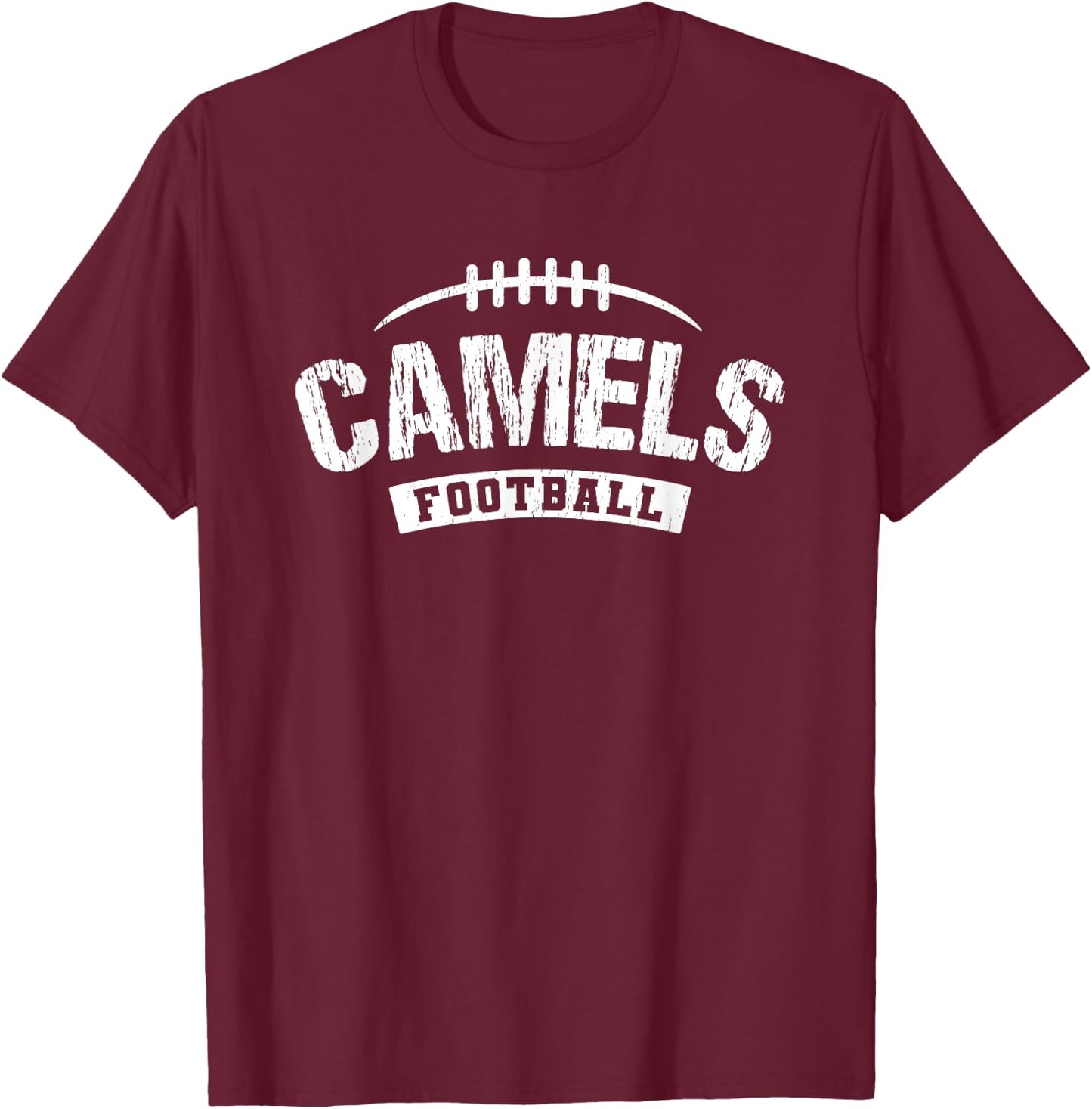 Camels Campbell County Football Distressed HS T-Shirt - T-Shirt | Maroon