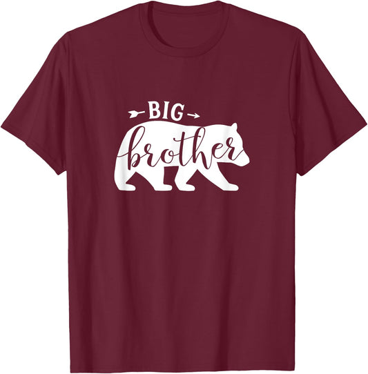 Big Brother Bear Shirt Brother Bear Brother T-Shirt - T-Shirt | Maroon