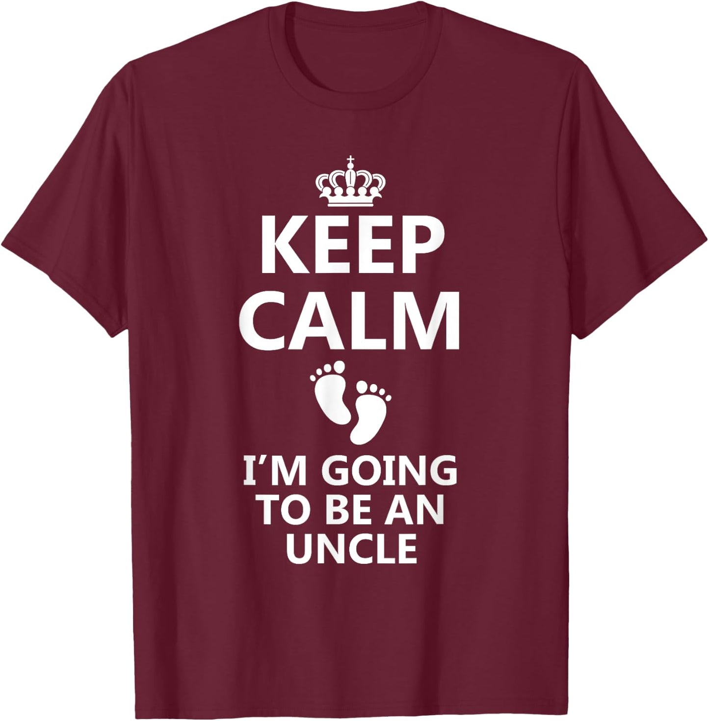 Best Uncle Art Dad Pregnancy Reveal New Uncle To Be T-Shirt - T-Shirt | Maroon