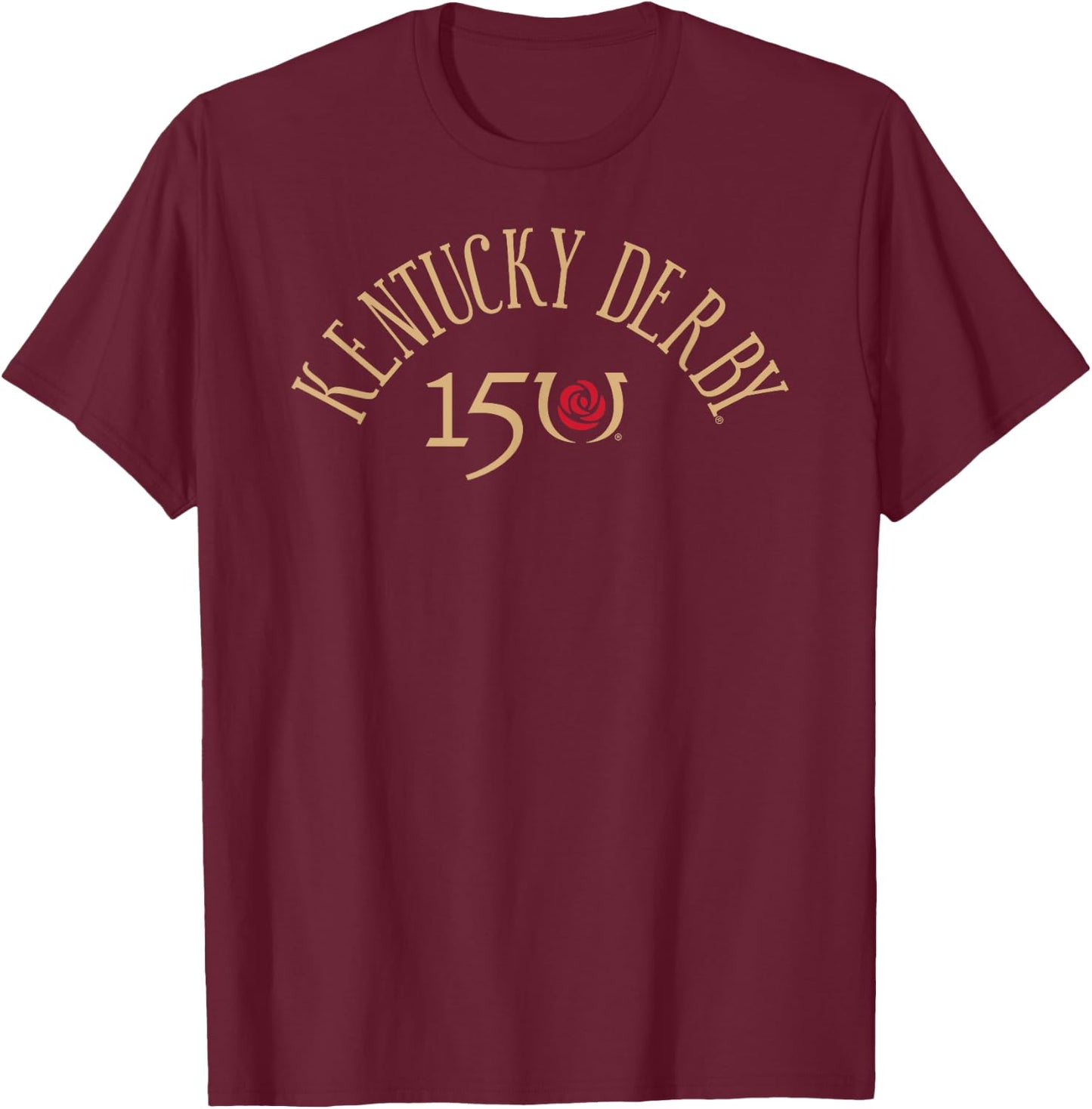 Kentucky Derby 150th Arch Over Officially Licensed T-Shirt - T-Shirt | Maroon