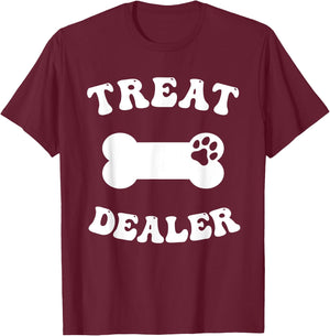 Dog Treat Dealer Funny Dog Training Cute Dog Sitter Girls T-Shirt - T-Shirt | Maroon