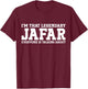 Jafar Personal Name First Name Funny Jafar , Small, Black T-Shirt - T-Shirt | Maroon