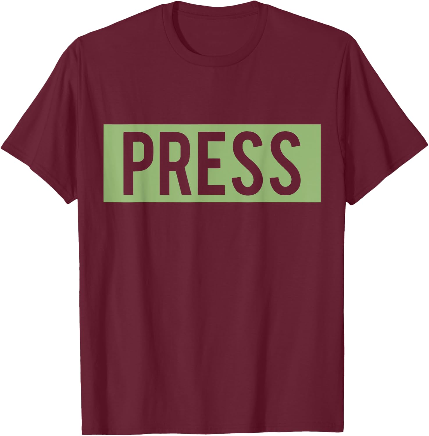 Press Journalist Palestine Press Palestinian Press T-Shirt - T-Shirt | Maroon