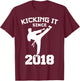 Karate Martial Arts Kicking It Since 2018 Funny Kid Birthday T-Shirt - T-Shirt | Maroon