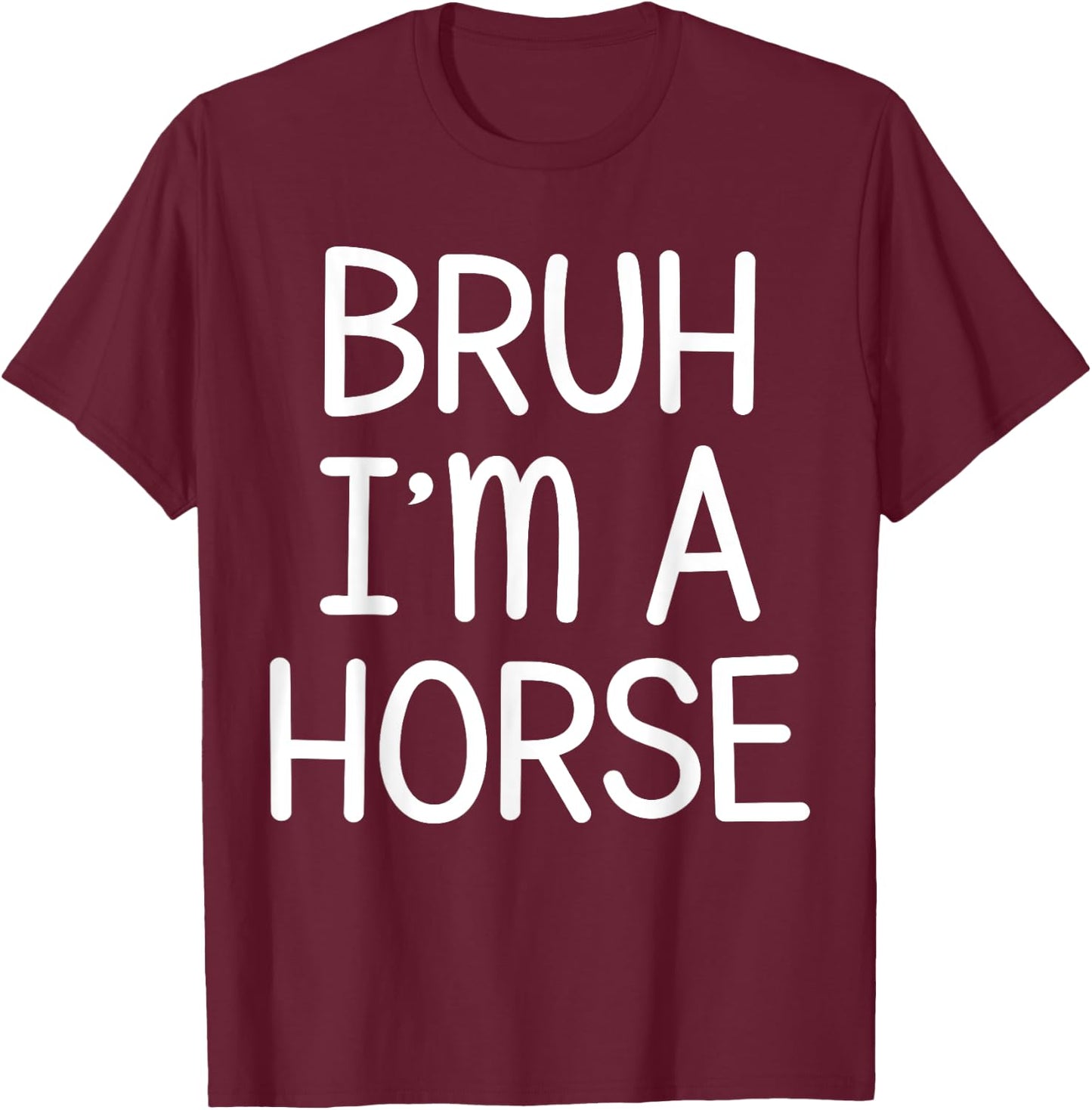 Pretend I'm A Horse Funny Lazy Halloween Costume Party T-Shirt - T-Shirt | Maroon