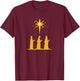 Three Kings Nativity Scene with Bethlehem Star Christian T-Shirt - T-Shirt | Maroon