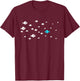 Fish Swim Against The Current In The Sea - Think Differently T-Shirt - T-Shirt | Maroon