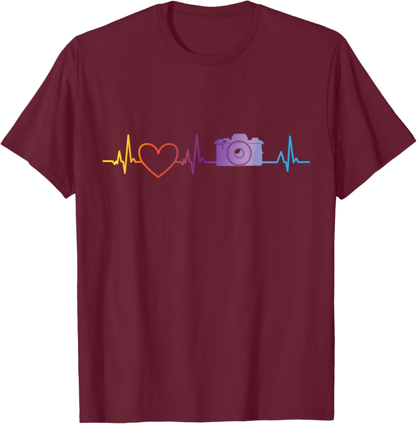 Cool Photography Art Women Camera Lover Photographer T-Shirt - T-Shirt | Maroon
