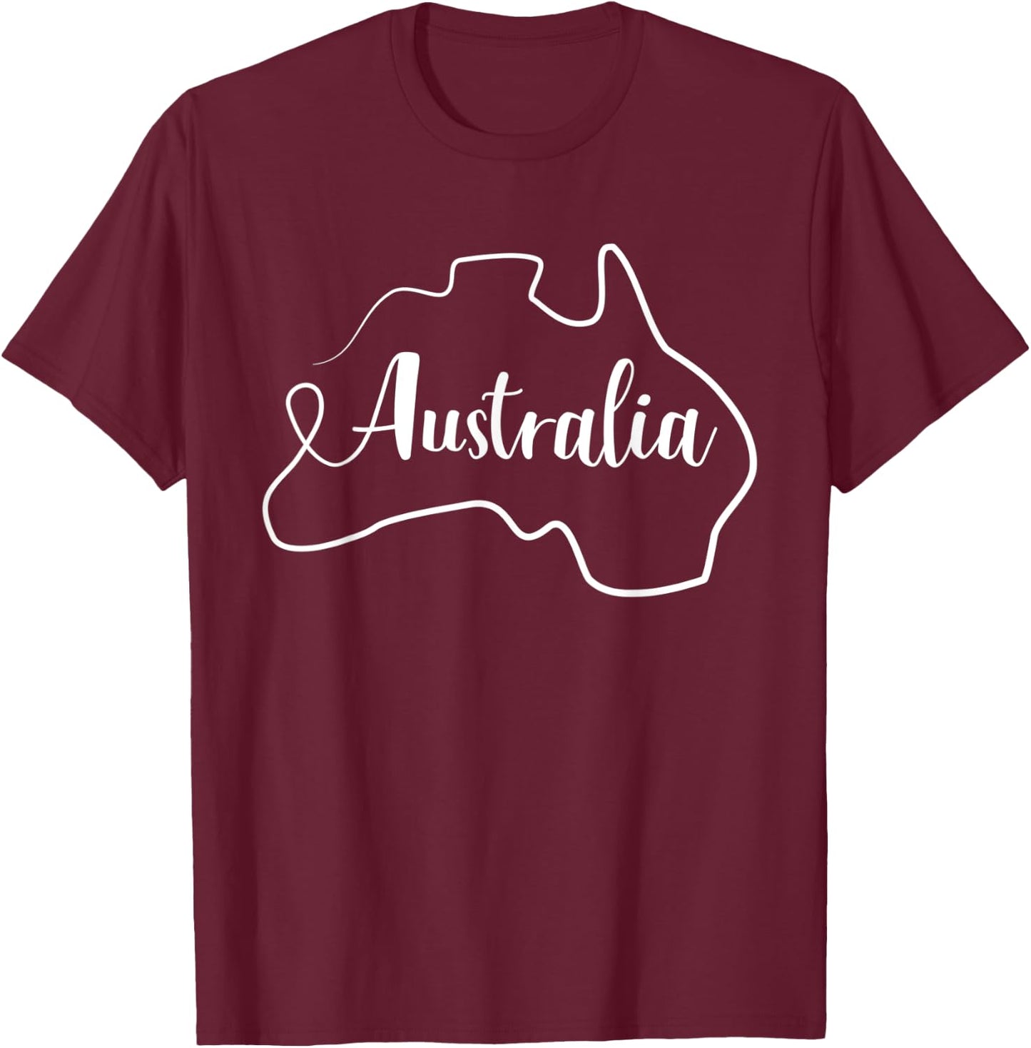 Australia map T-Shirt - T-Shirt | Maroon