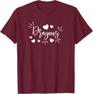 AS Dragons sports team mascot T-Shirt - T-Shirt | Maroon