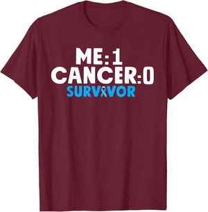 Prostate Cancer Survivor Awareness Blue Ribbon T-Shirt - T-Shirt | Maroon