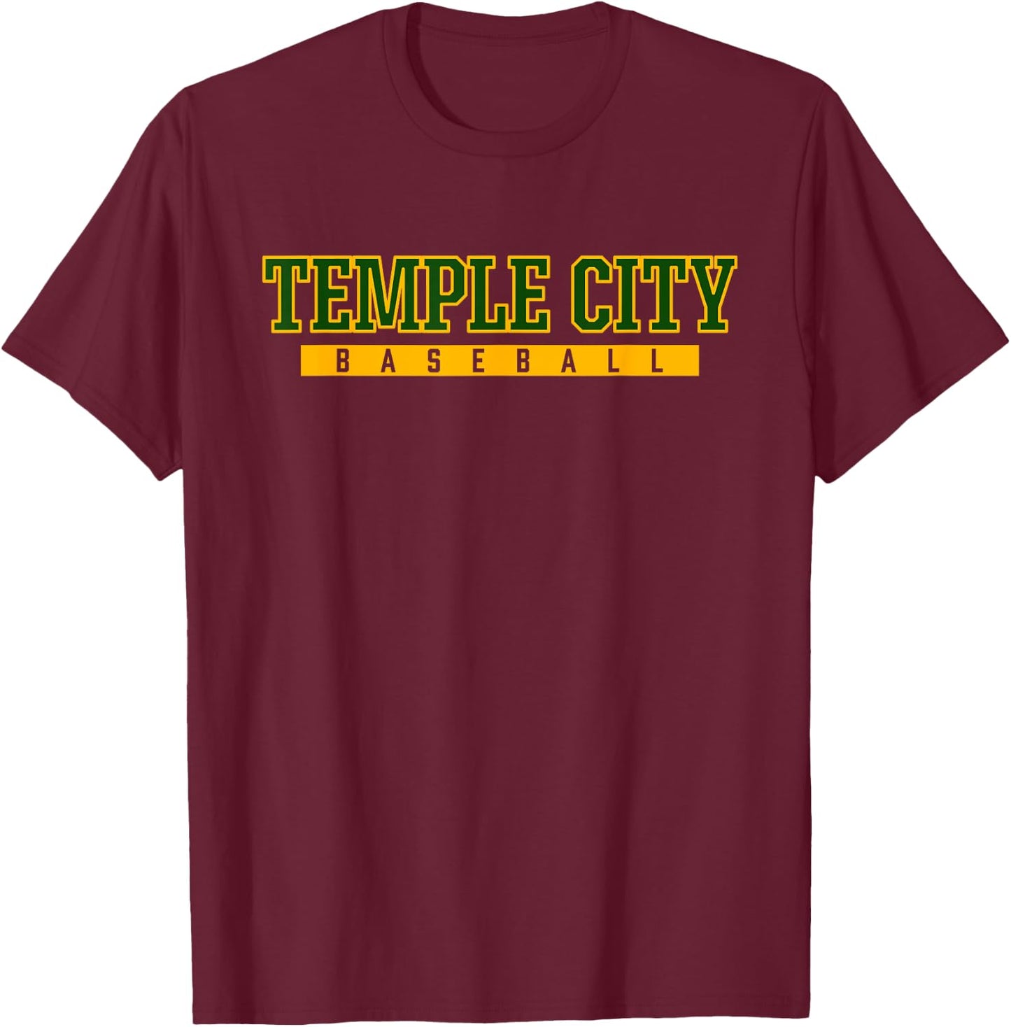 Temple City High School Baseball T-Shirt - T-Shirt | Maroon