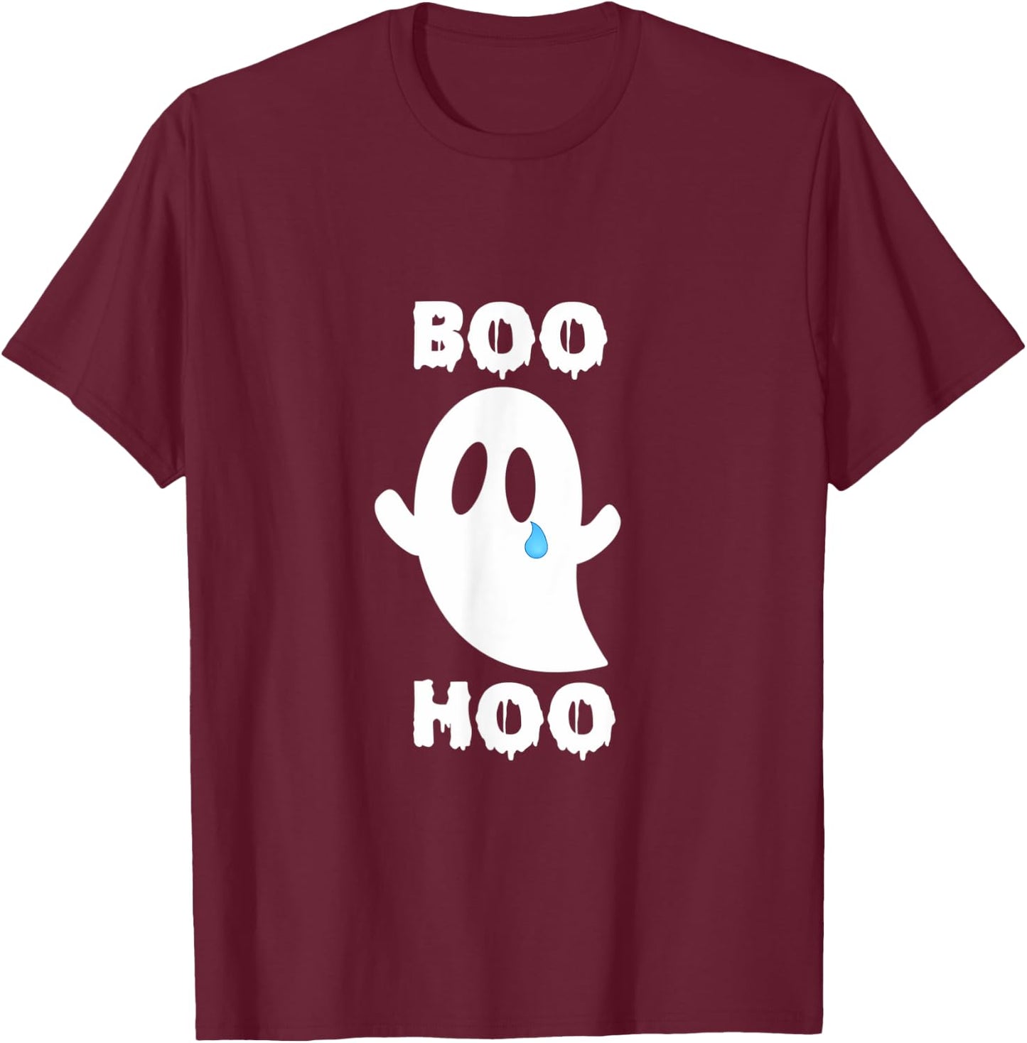 Boo-Hoo Halloween T-Shirt - T-Shirt | Maroon