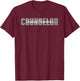 Vocational Rehabilitation Counselor Typeset Apparel T-Shirt - T-Shirt | Maroon