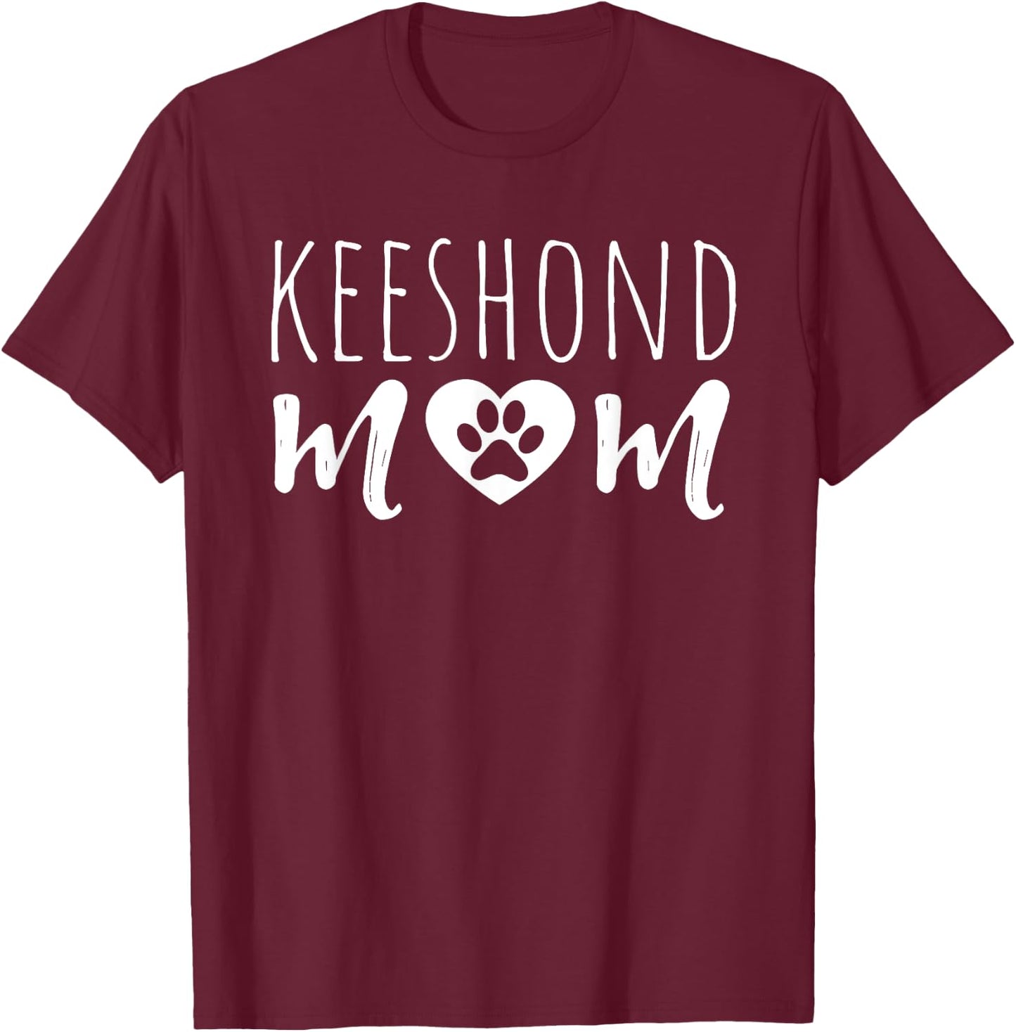 Keeshond Mom Dog Mother Keeshond Owner Keeshond Mama Sister Women Kids T-Shirt - T-Shirt | Maroon