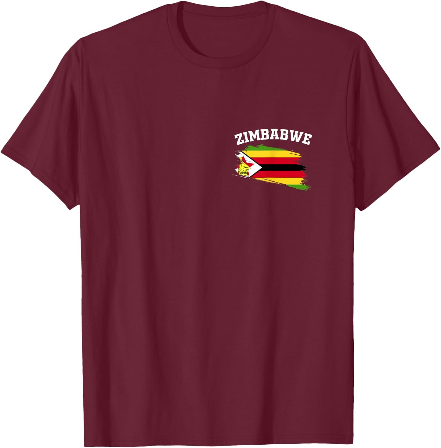 Zimbabwe Souvenirs Harare Vacation Africa Cricket Athletics T-Shirt - T-Shirt | Maroon