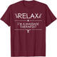 Funny Massage Therapy Design Women Massage Therapist T-Shirt - T-Shirt | Maroon