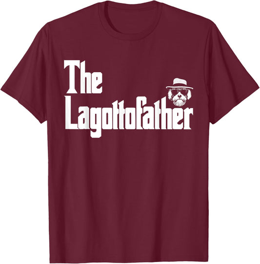The LagottoFather Funny Lagotto Romagnolo Dog Dad Shirt Men T-Shirt - T-Shirt | Maroon