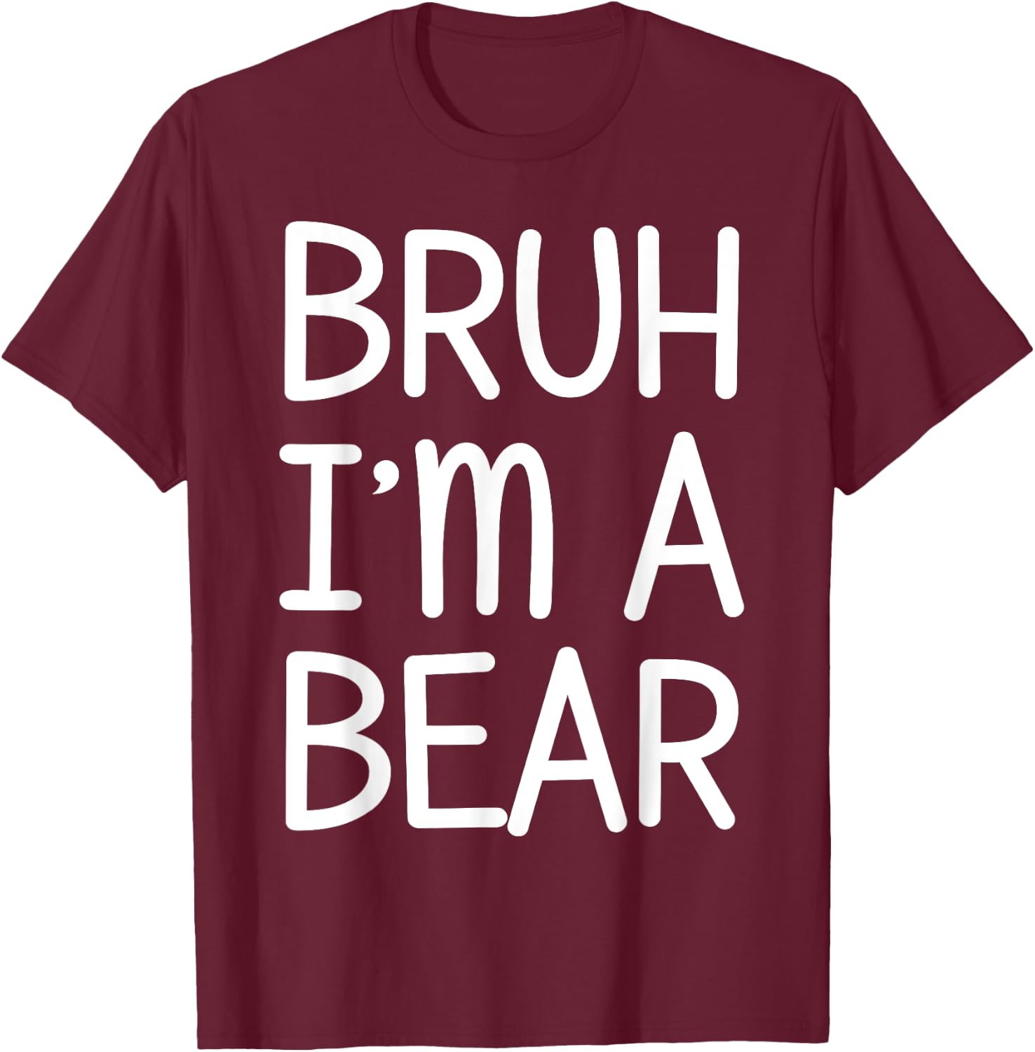Pretend I'm A Bear Funny Lazy Halloween Costume Party T-Shirt - T-Shirt | Maroon