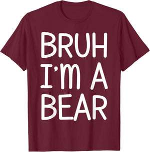 Pretend I'm A Bear Funny Lazy Halloween Costume Party T-Shirt - T-Shirt | Maroon