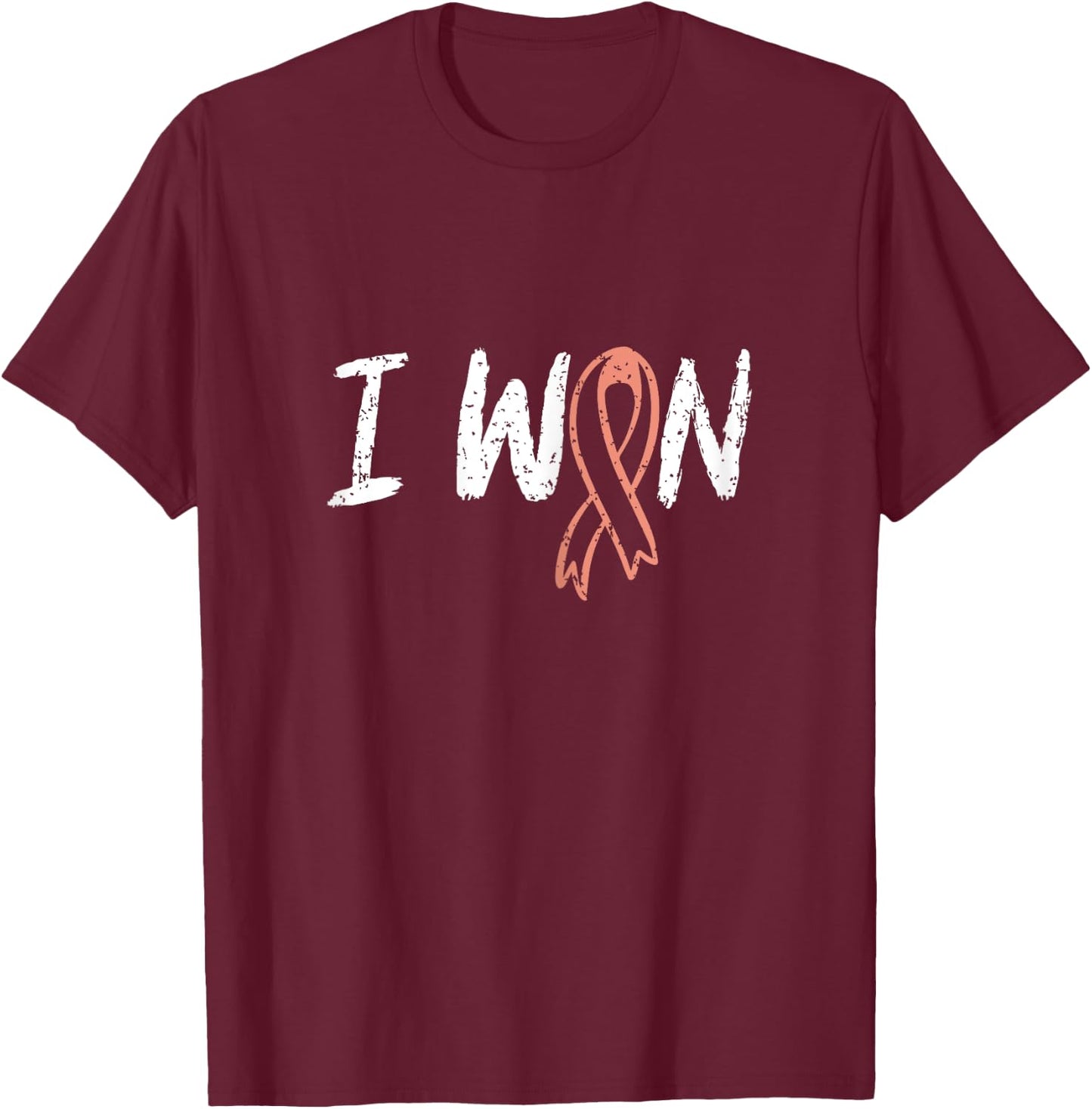 Uterine Cancer Survivor - I Won Uterine Cancer Awareness T-Shirt - T-Shirt | Maroon
