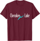 Minimalist Cherokee Lake - Tennessee T-Shirt - T-Shirt | Maroon