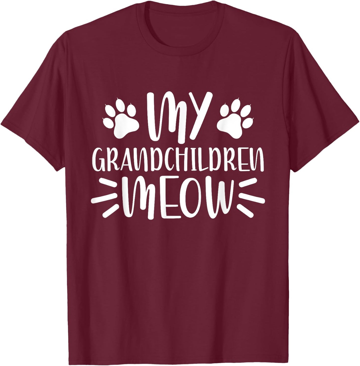 My Grandchildren Meow Cat Grandma Women T-Shirt - T-Shirt | Maroon