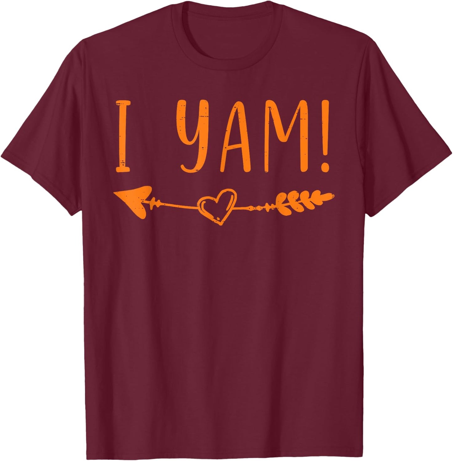 Thanksgiving Matching Couple She's My Sweet Potato I Yam T-Shirt - T-Shirt | Maroon