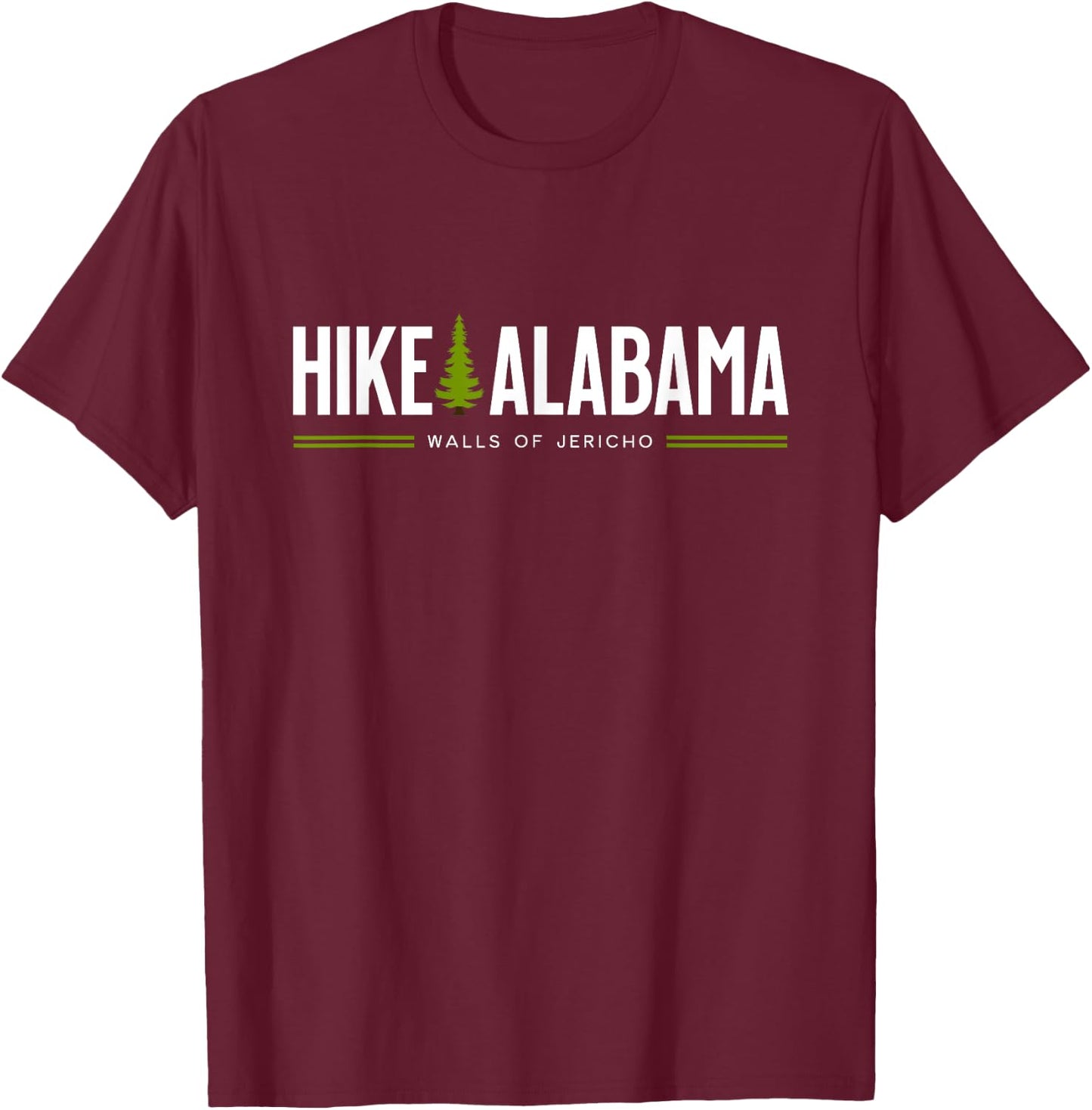 Alabama Walls of Jericho Hike Tree Graphic T-Shirt - T-Shirt | Maroon