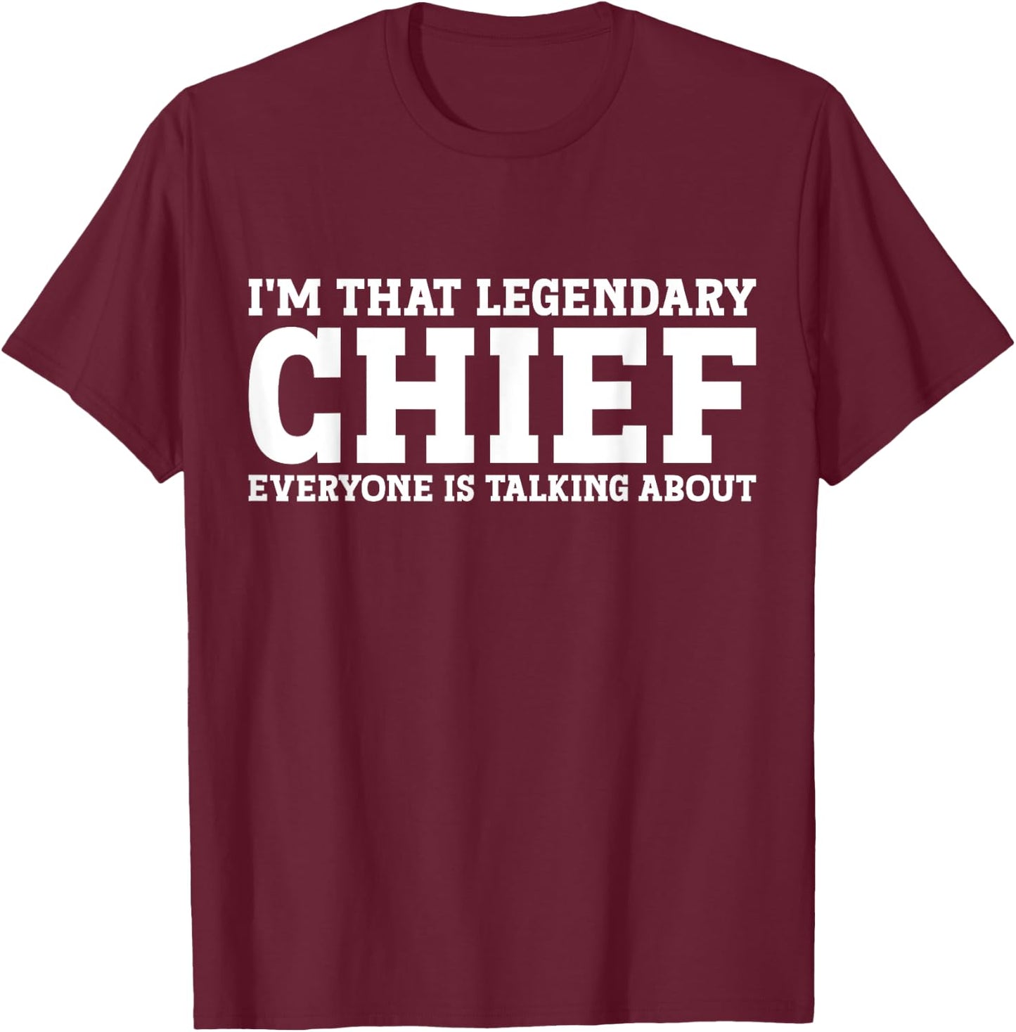 Chief Personal Name First Name Funny Chief T-Shirt - T-Shirt | Maroon