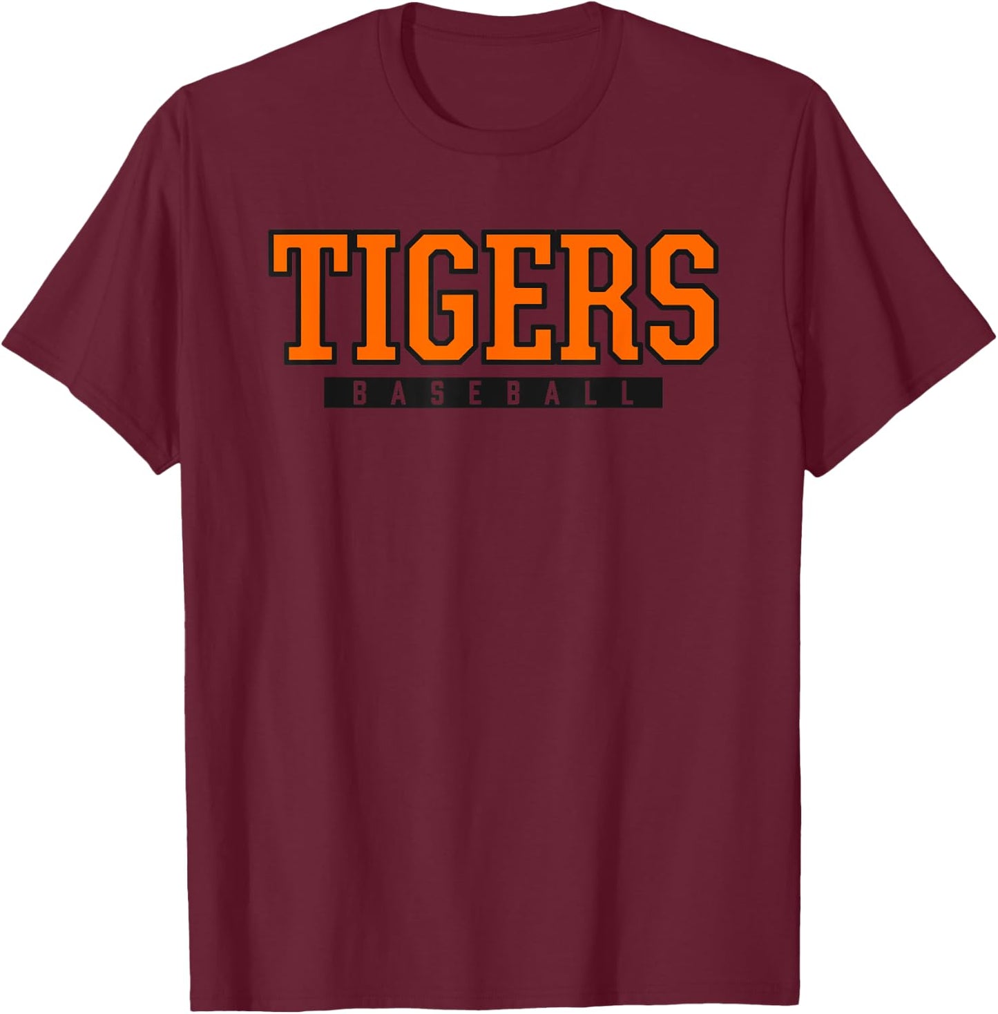 Linden Tigers Baseball T-Shirt - T-Shirt | Maroon