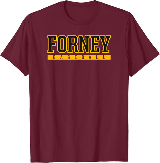 Forney High School Baseball T-Shirt - T-Shirt | Maroon