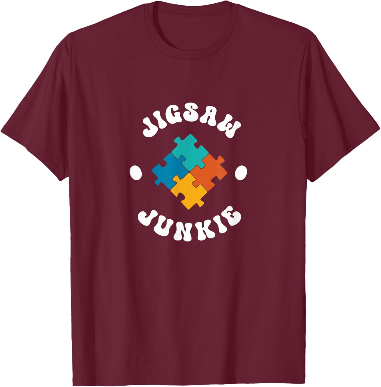 Jigsaw Junkie T-Shirt - T-Shirt | Maroon
