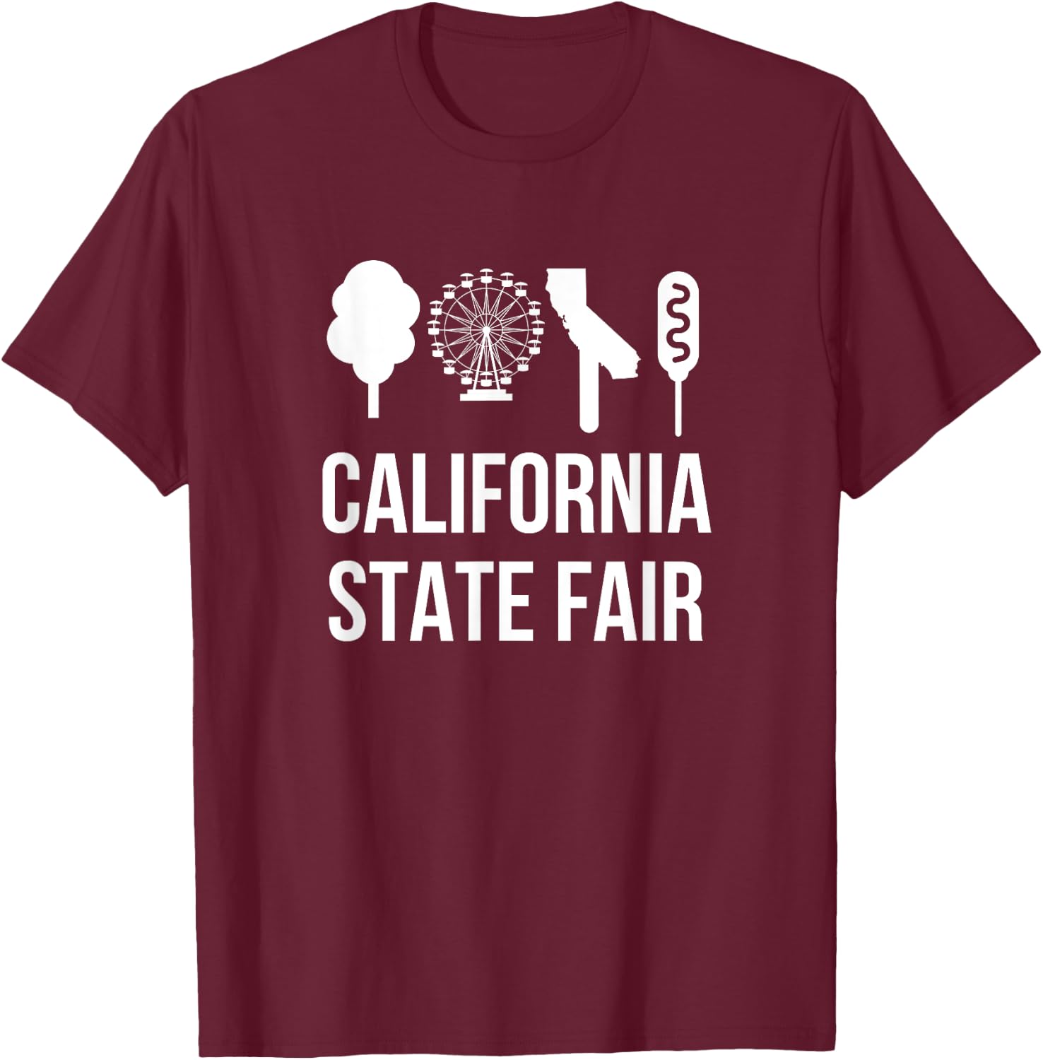California State Fair Food on a Stick T-Shirt - T-Shirt | Maroon