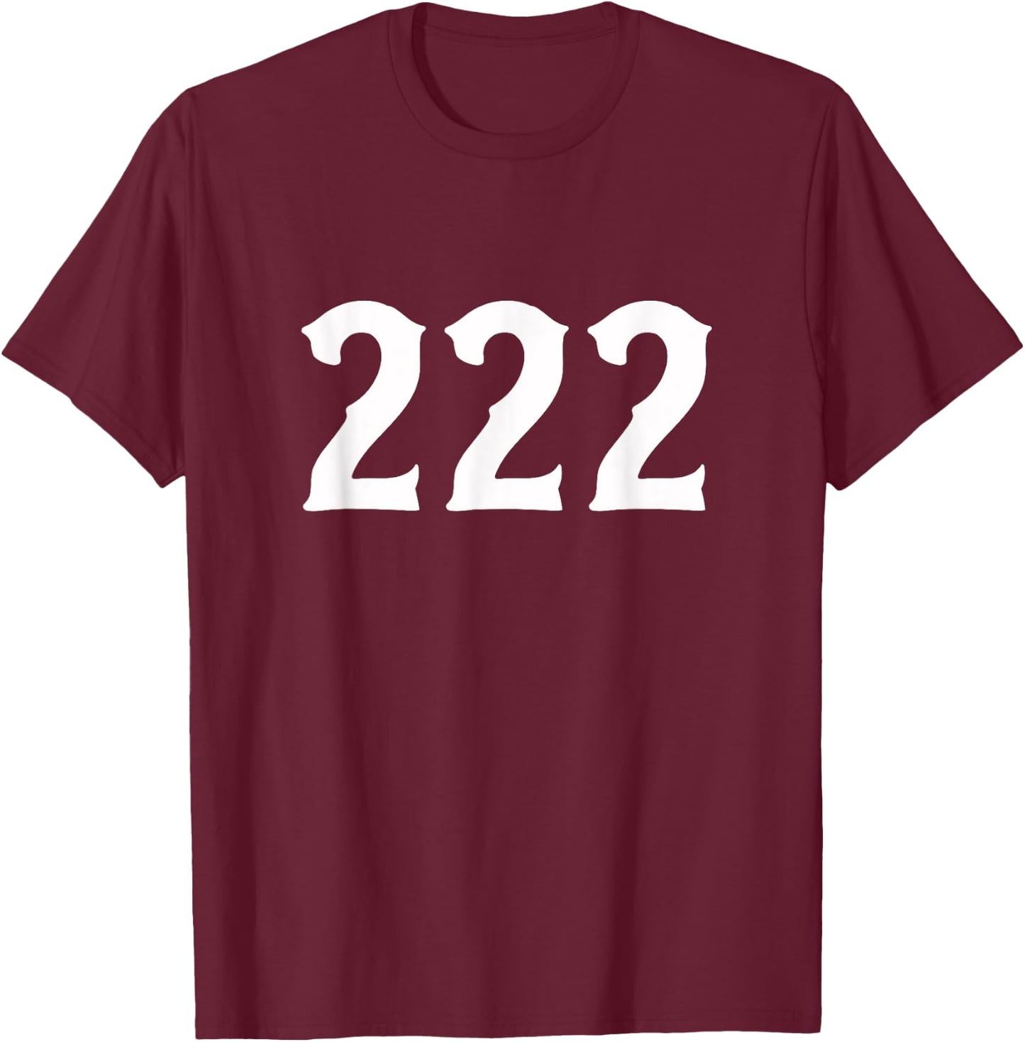 222 Numerology Spiritual Personal Number 222 Angel Number T-Shirt - T-Shirt | Maroon