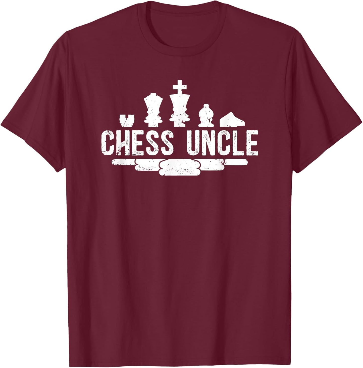 Chess Uncle Proud Uncle Of A Chess Player Uncle T-Shirt - T-Shirt | Maroon