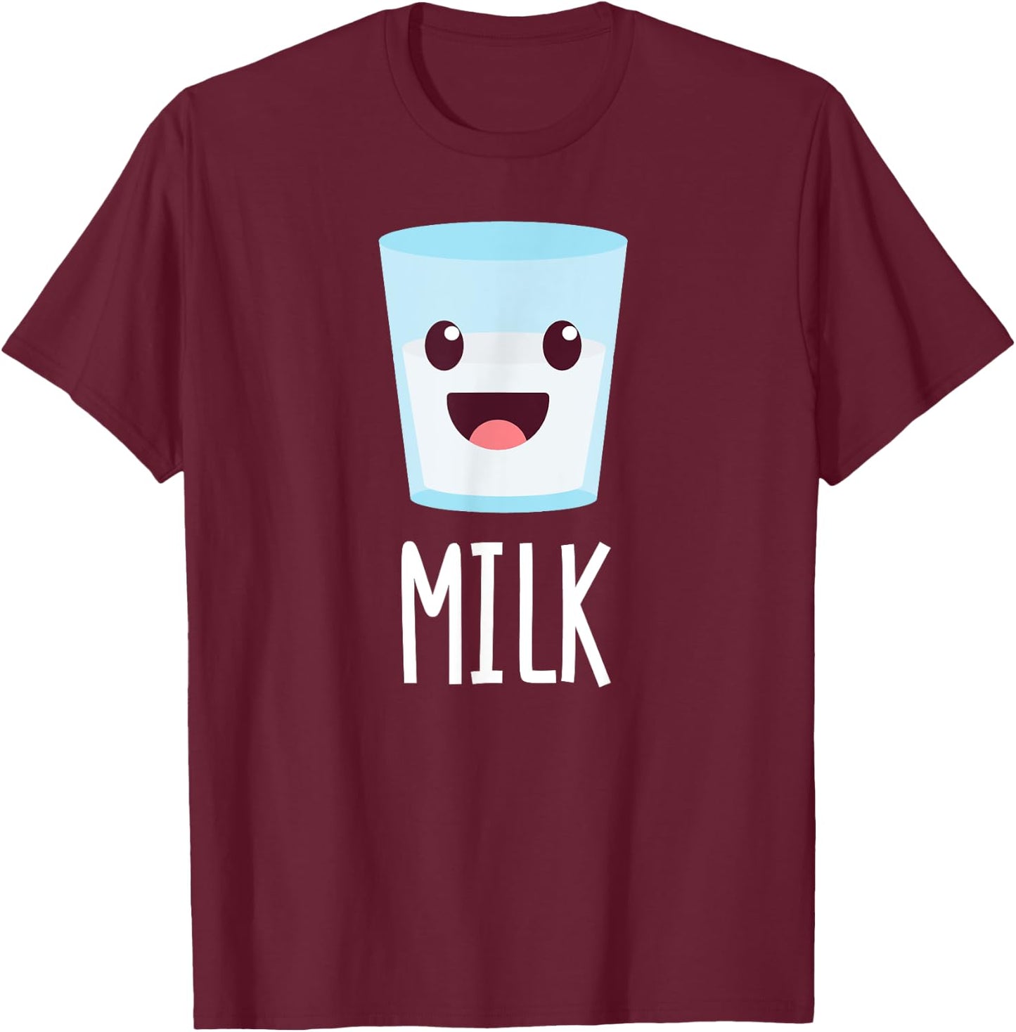 Milk & Cookies Matching Couple Halloween Best Friends T-Shirt - T-Shirt | Maroon