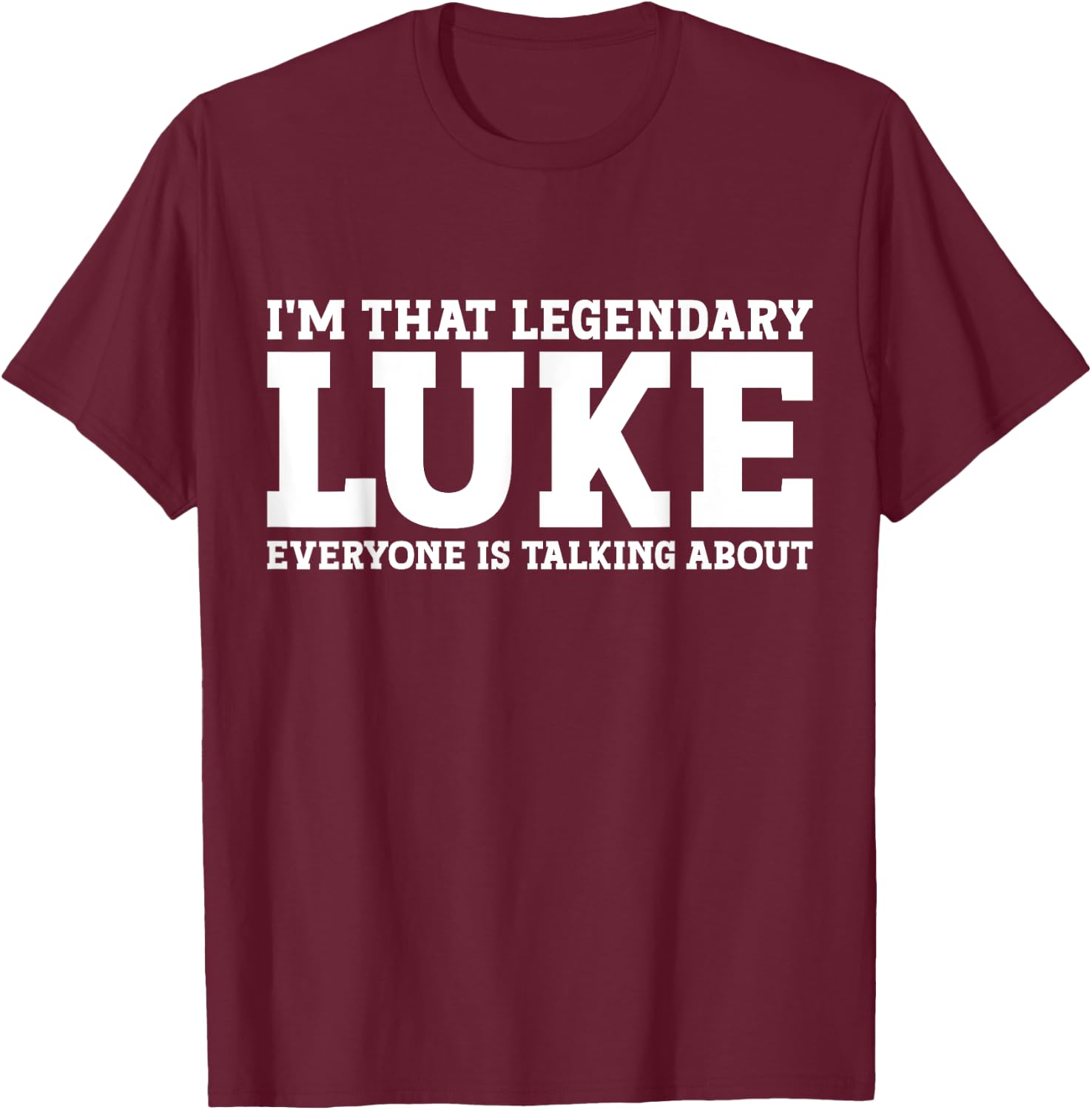 Luke Surname Funny Team Family Last Name Luke T-Shirt - T-Shirt | Maroon